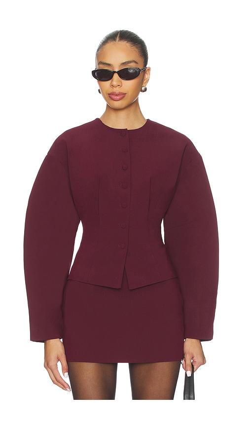 ALL THE WAYS Mamie Blazer in Burgundy by ALL THE WAYS