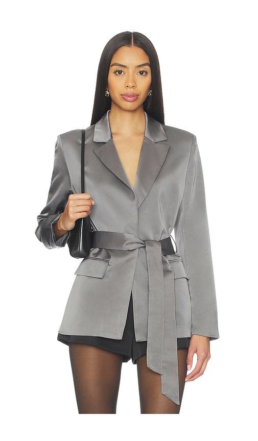 ALL THE WAYS Marilyn Tie Blazer in Grey by ALL THE WAYS
