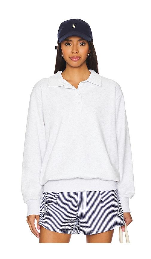 ALL THE WAYS Rana Polo Top in Light Grey by ALL THE WAYS