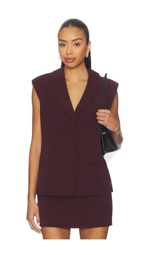 ALL THE WAYS Sable Vest Top in Burgundy by ALL THE WAYS