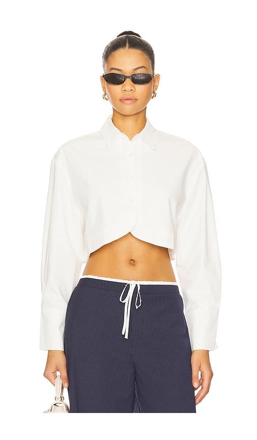 ALL THE WAYS Tara Button Up Top in White by ALL THE WAYS