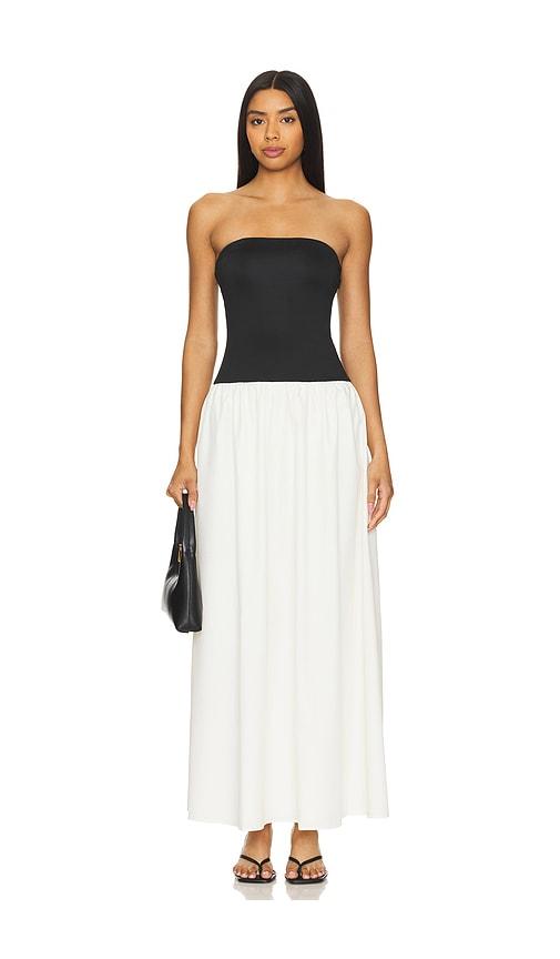 ALL THE WAYS Vega Maxi Dress in Black,White by ALL THE WAYS