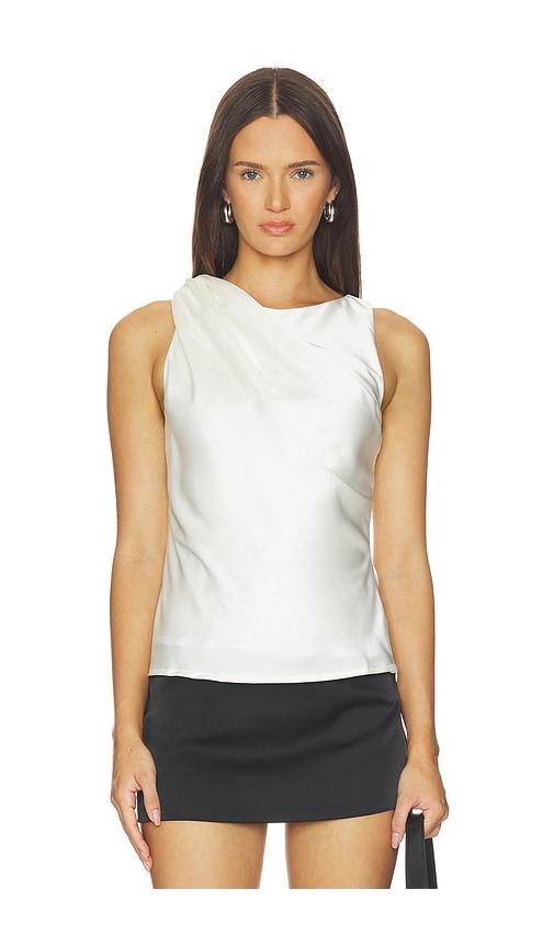 ALL THE WAYS X Ivana Ramirez Laney Drape Top in Ivory by ALL THE WAYS