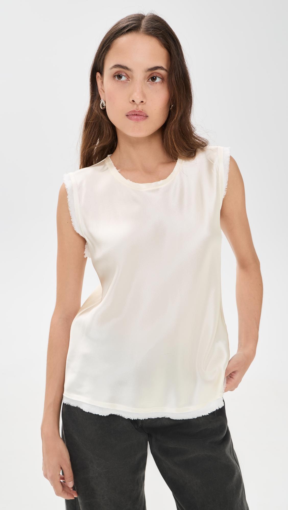 Amanda Silk Tank by ALL THREE