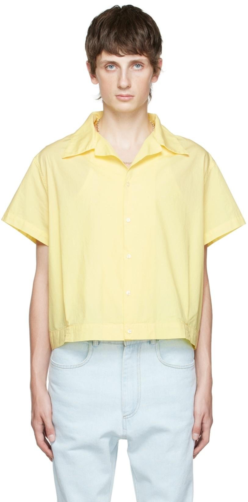 Yellow Cropped Shirt by ALLED-MARTINEZ