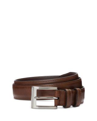 Men's Wide Basic Leather Dress Belt by ALLEN EDMONDS