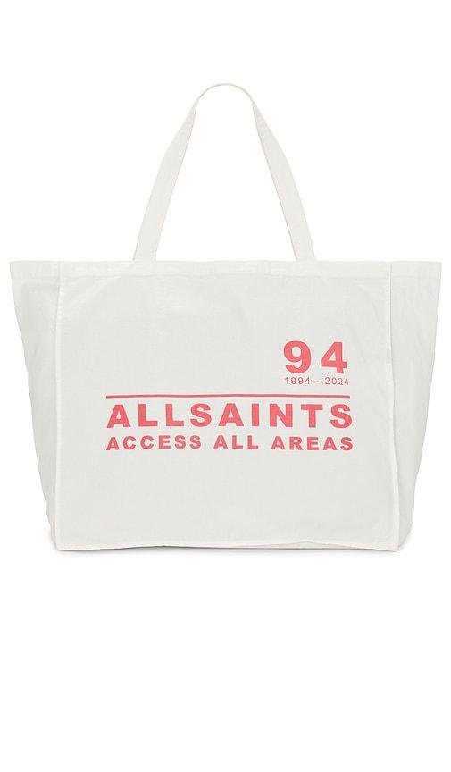 ALLSAINTS Access All Areas Tote in White by ALLSAINTS