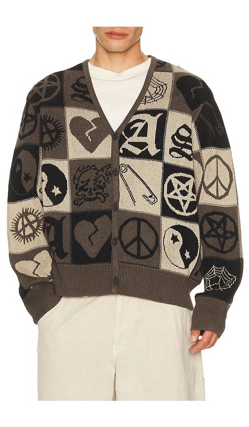 ALLSAINTS Barker Cardigan in Brown by ALLSAINTS