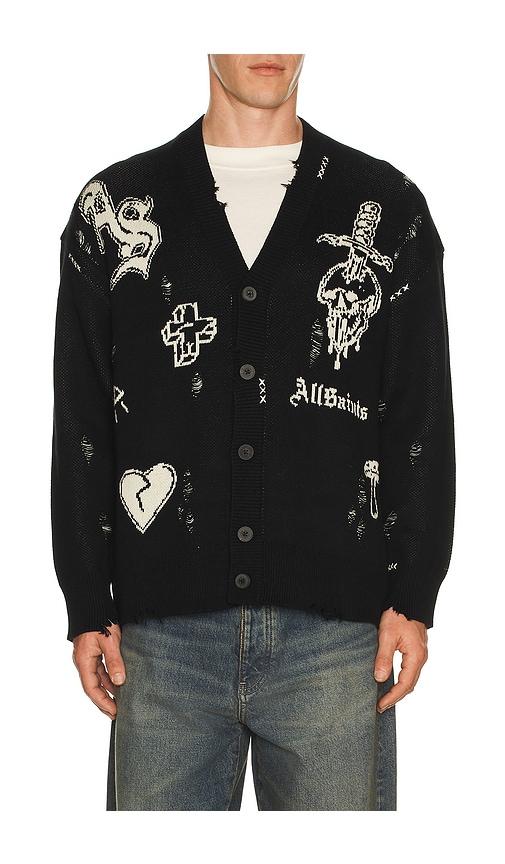 ALLSAINTS Caledon Cardigan in Black by ALLSAINTS