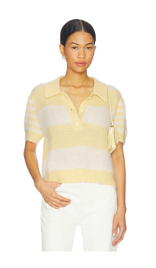 ALLSAINTS Clem Polo Tee in Lemon by ALLSAINTS