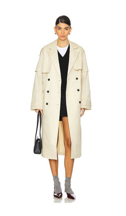 ALLSAINTS Clyde Trench in White by ALLSAINTS