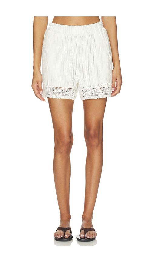 ALLSAINTS Elma Crochet Short in White by ALLSAINTS