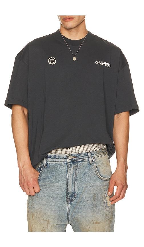 ALLSAINTS Emblem Crew Tee in Black by ALLSAINTS