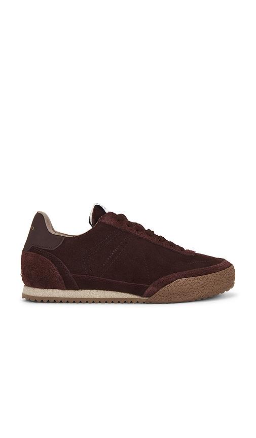 ALLSAINTS Harri Sneaker in Burgundy by ALLSAINTS