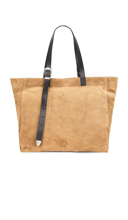 ALLSAINTS Haven Suede Tote in Brown by ALLSAINTS