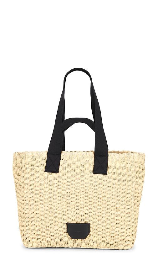 ALLSAINTS Izzy Paper Tote Bag in Neutral by ALLSAINTS