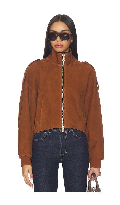 ALLSAINTS Lowden Suede Jacket in Cognac by ALLSAINTS