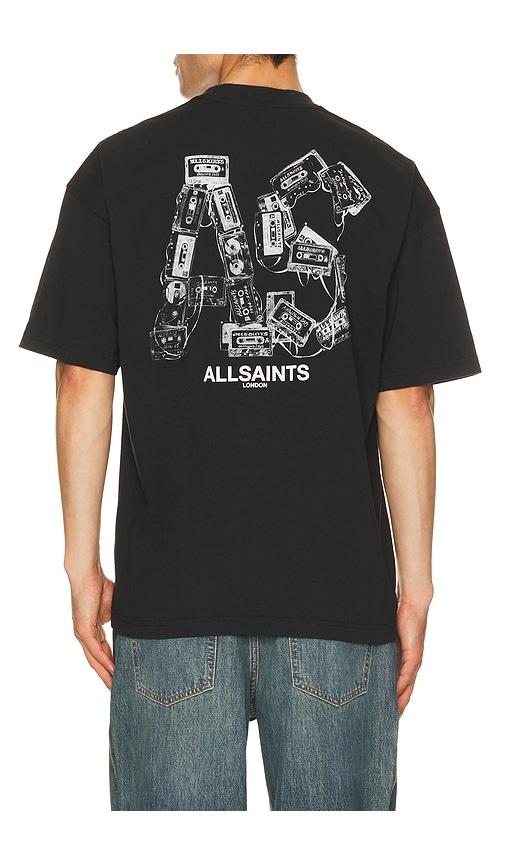 ALLSAINTS Mixtape Crew Tee in Black by ALLSAINTS