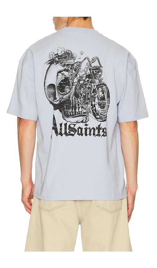 ALLSAINTS Panhead Crew Tee in Blue by ALLSAINTS