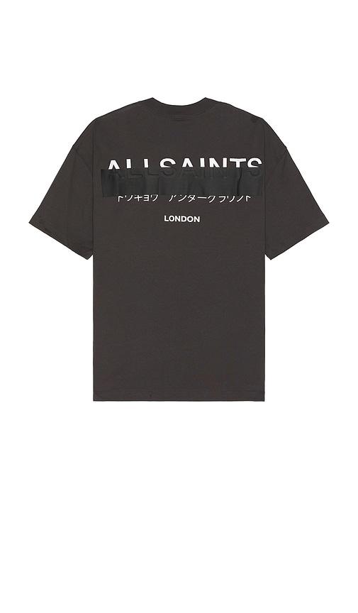 ALLSAINTS Redact Short Sleeve Crew in Black by ALLSAINTS