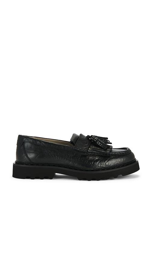 ALLSAINTS Skiff Tassel Loafer in Black by ALLSAINTS