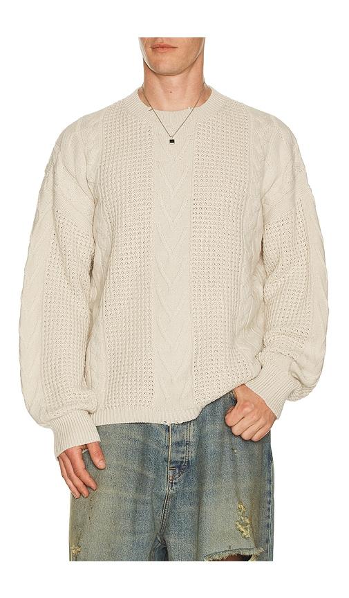 ALLSAINTS Tenter Crew Sweater in White by ALLSAINTS