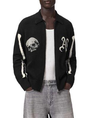 Adrian Skeleton Graphic Zip Sweater by ALLSAINTS
