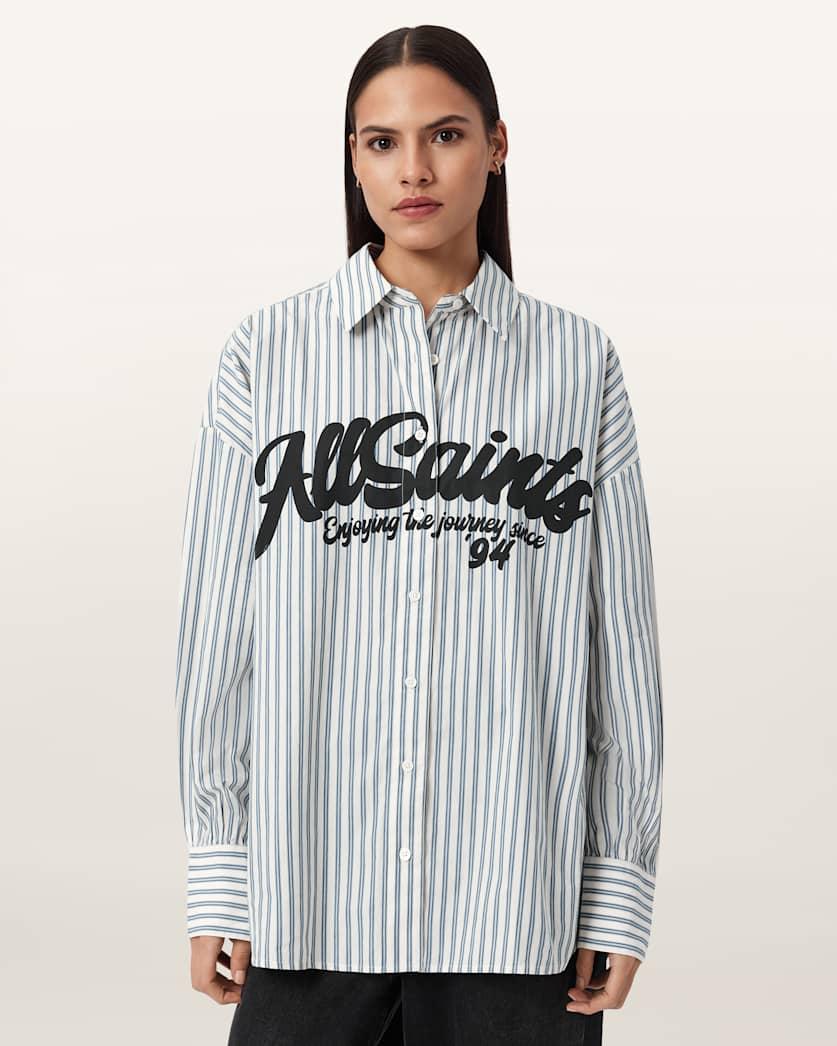 Adrianne Relaxed Striped Shirt by ALLSAINTS