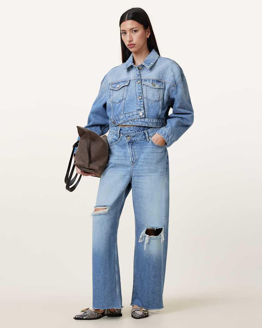 Aki Crossover Denim Jacket by ALLSAINTS