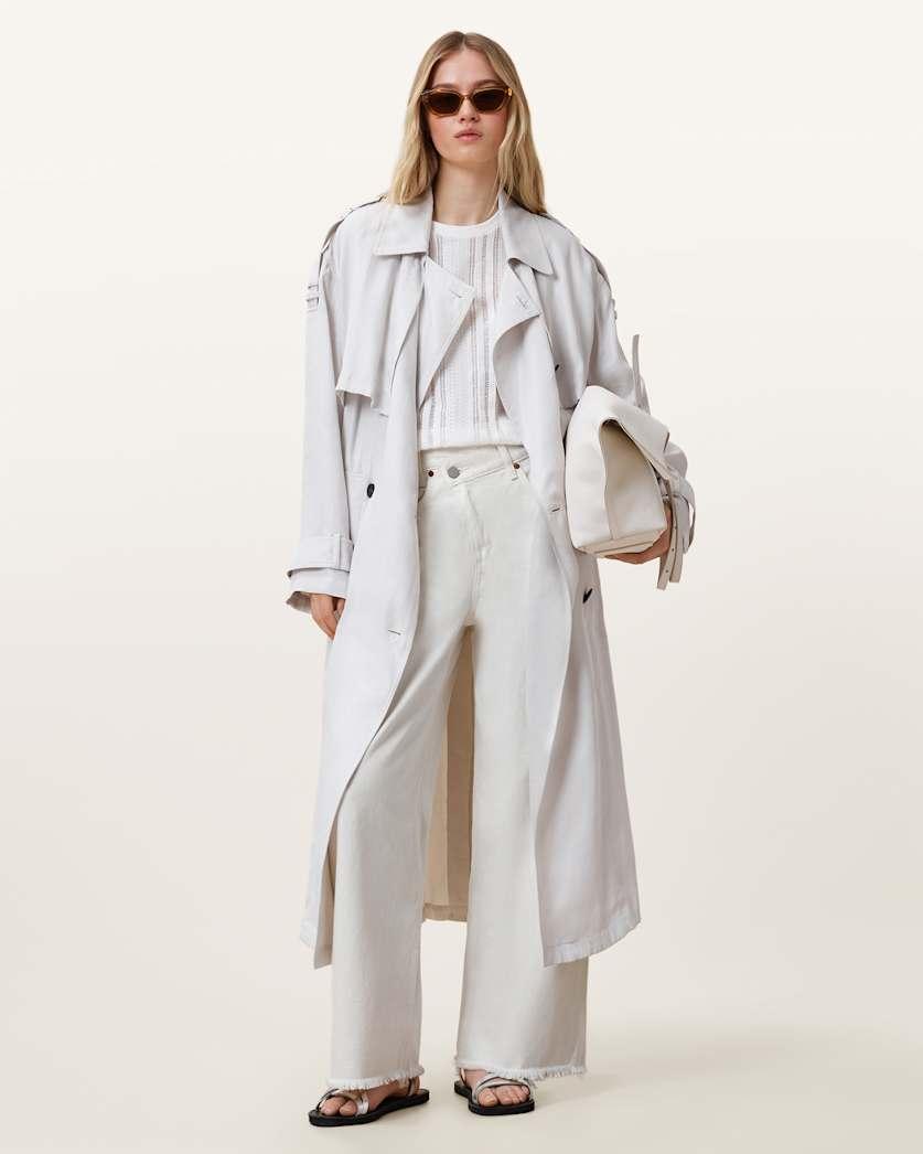 Aki Crossover Wide Leg Denim Jeans by ALLSAINTS