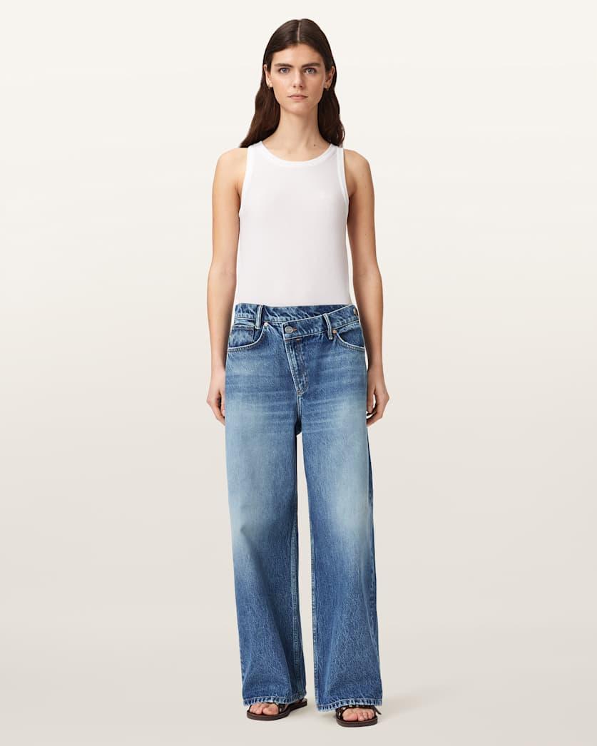 Aki Wide Leg Crossover Jeans by ALLSAINTS