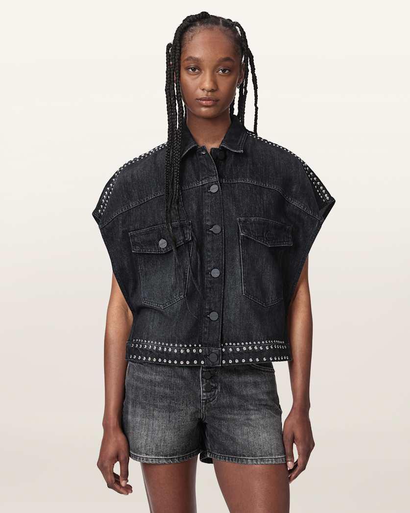 Alba Sleeveless Denim Shirt by ALLSAINTS