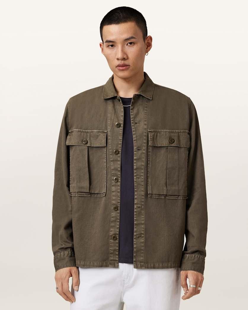 Albyn Long Sleeve Cotton Shirt by ALLSAINTS