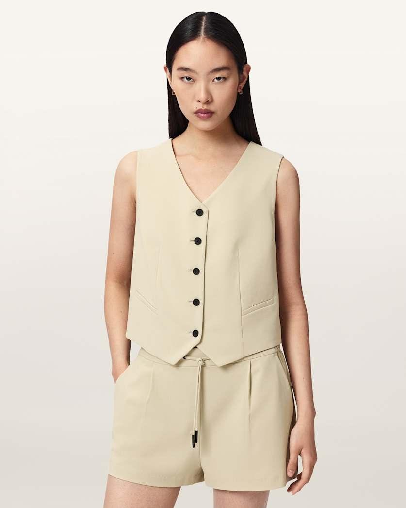 Aleida Lightweight Tri Waistcoat by ALLSAINTS
