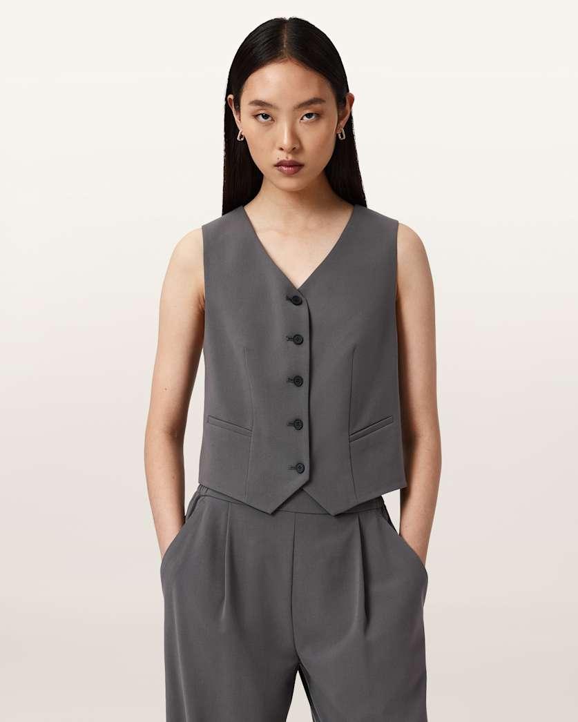 Aleida Lightweight Tri Waistcoat by ALLSAINTS