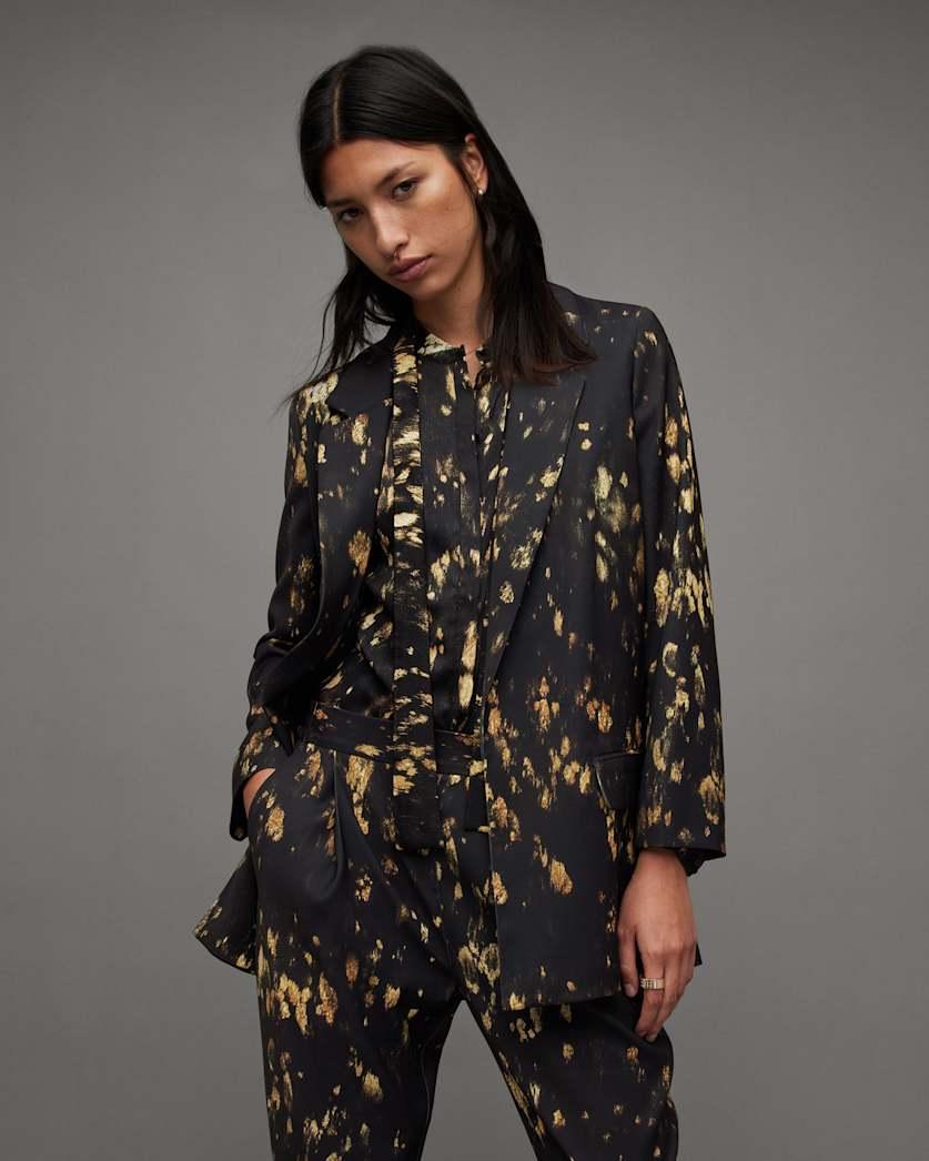 Aleida Ronnie Print Open Front Blazer by ALLSAINTS
