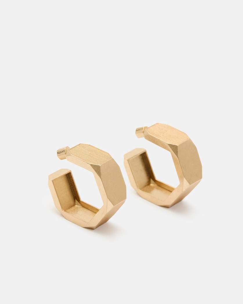 Alex Chunky Hexagon Hoop Earrings by ALLSAINTS