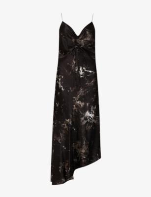 Alexia Titania graphic-print silk-blend midi dress by ALLSAINTS