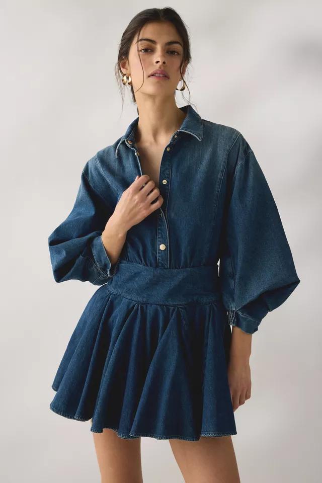 AllSaints Arlow Fit-And-Flare Denim Mini Dress by ALLSAINTS