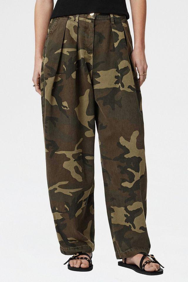 AllSaints Becca Camo Denim Barrel Leg Pants by ALLSAINTS