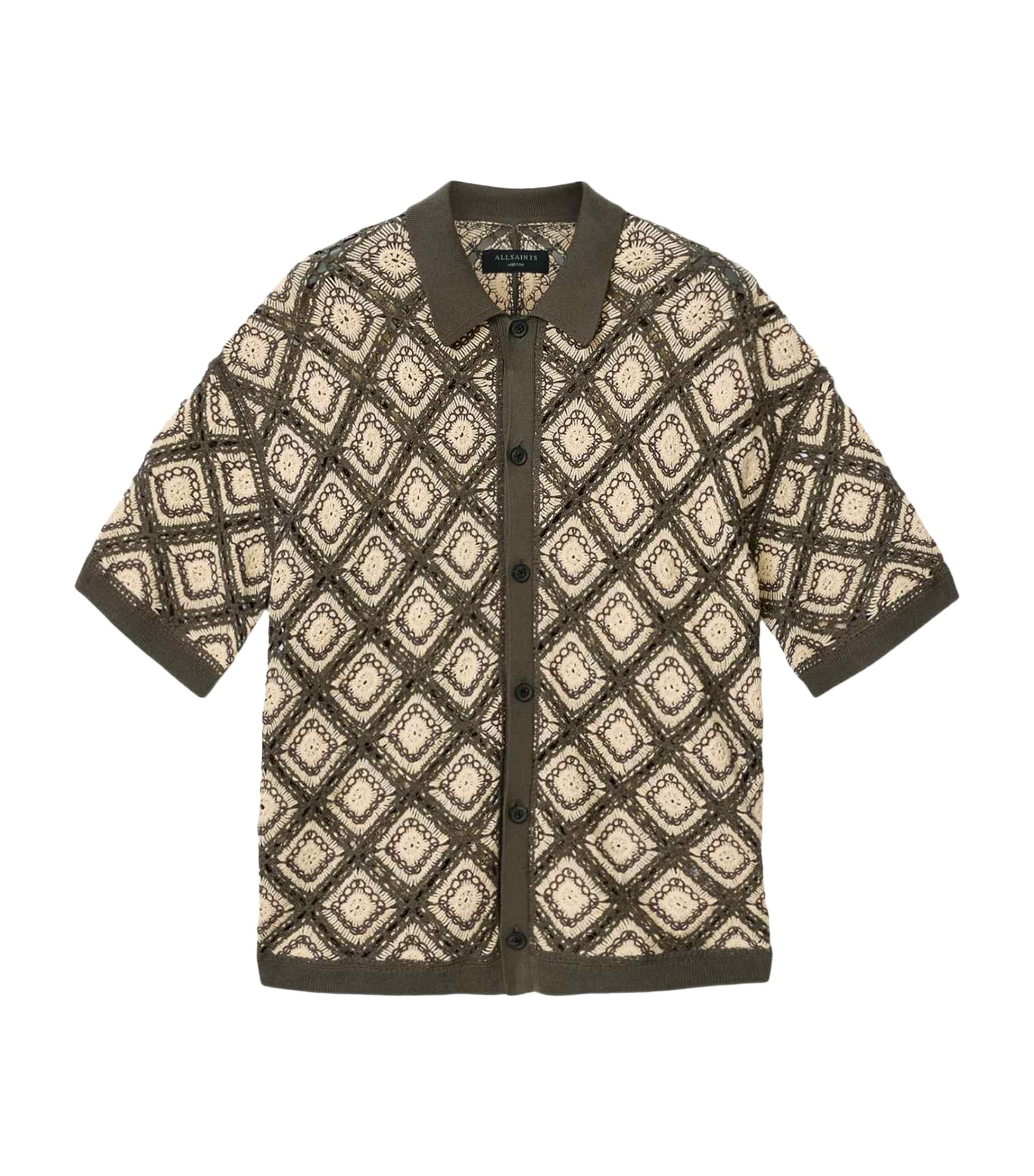 AllSaints Cotton Knitted Short-Sleeve Cardigan by ALLSAINTS