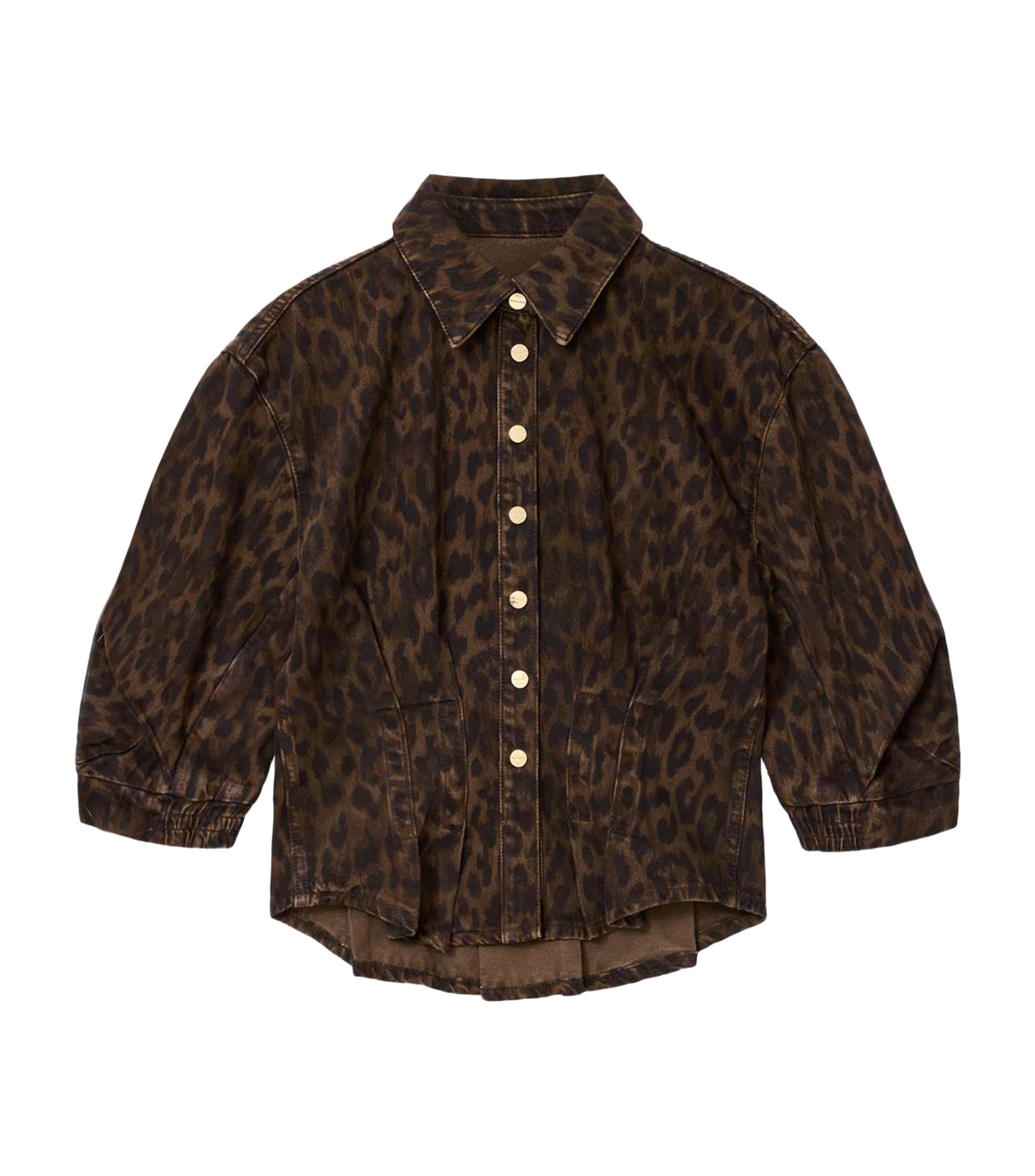 AllSaints Denim Leopard Nancy Shirt by ALLSAINTS