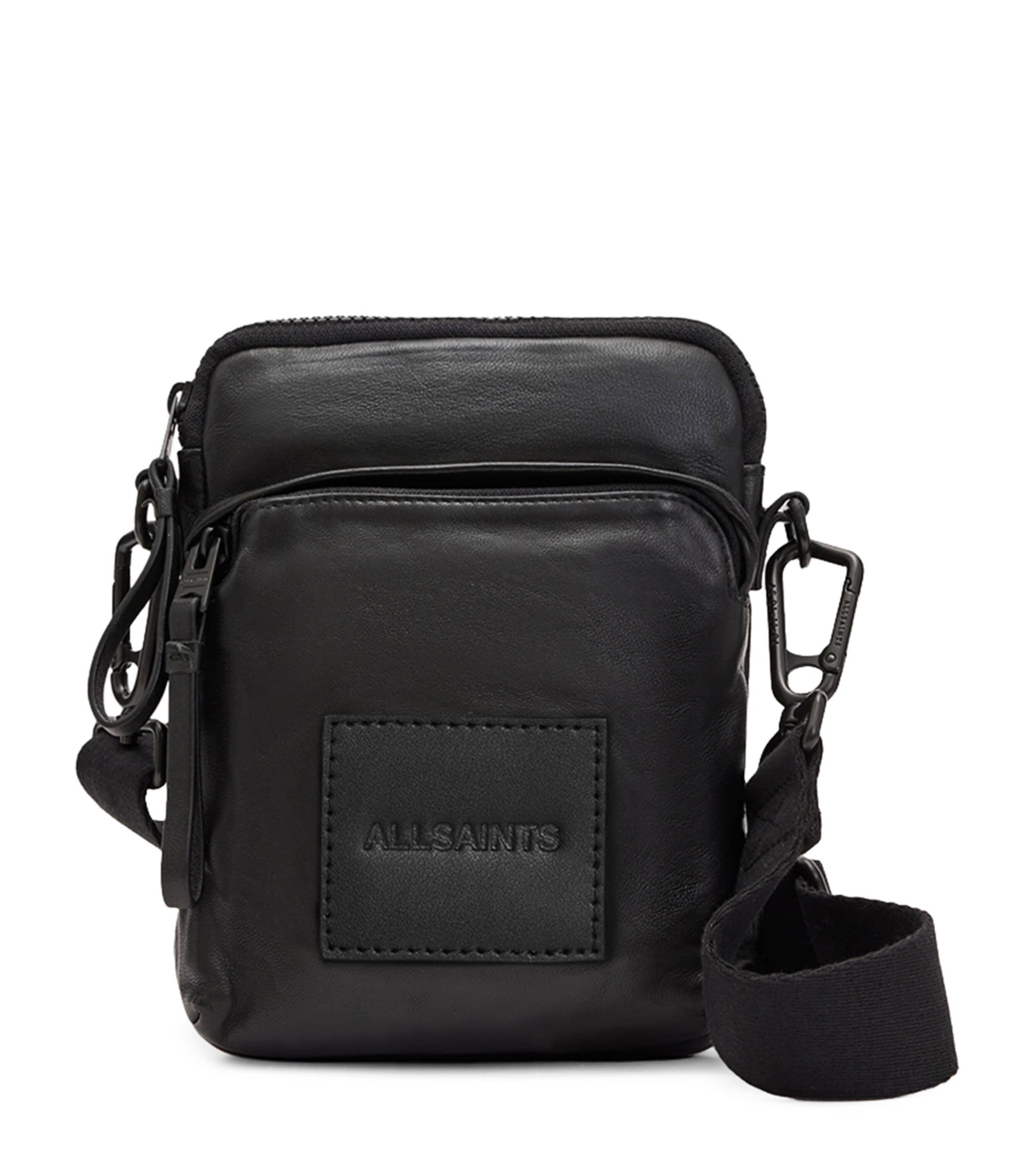 AllSaints Leather Falcon Cross-Body Bag by ALLSAINTS