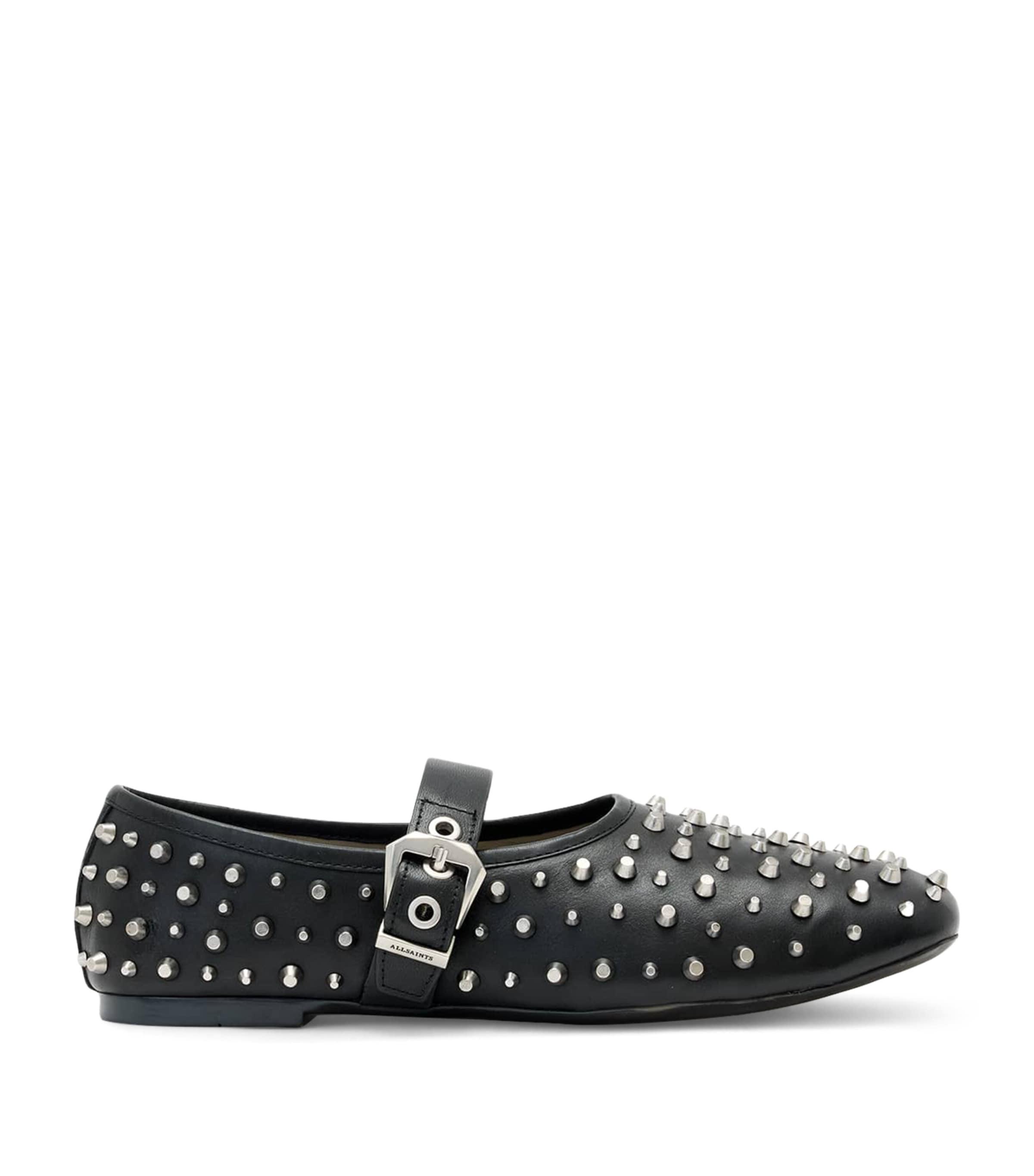 AllSaints Leather Sabine Stud Ballet Flats by ALLSAINTS