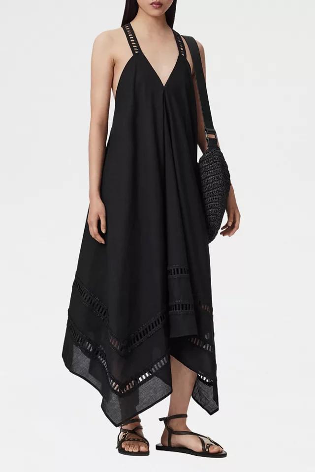 AllSaints Lil Ladder Trim Hanky Hem Midi Dress by ALLSAINTS