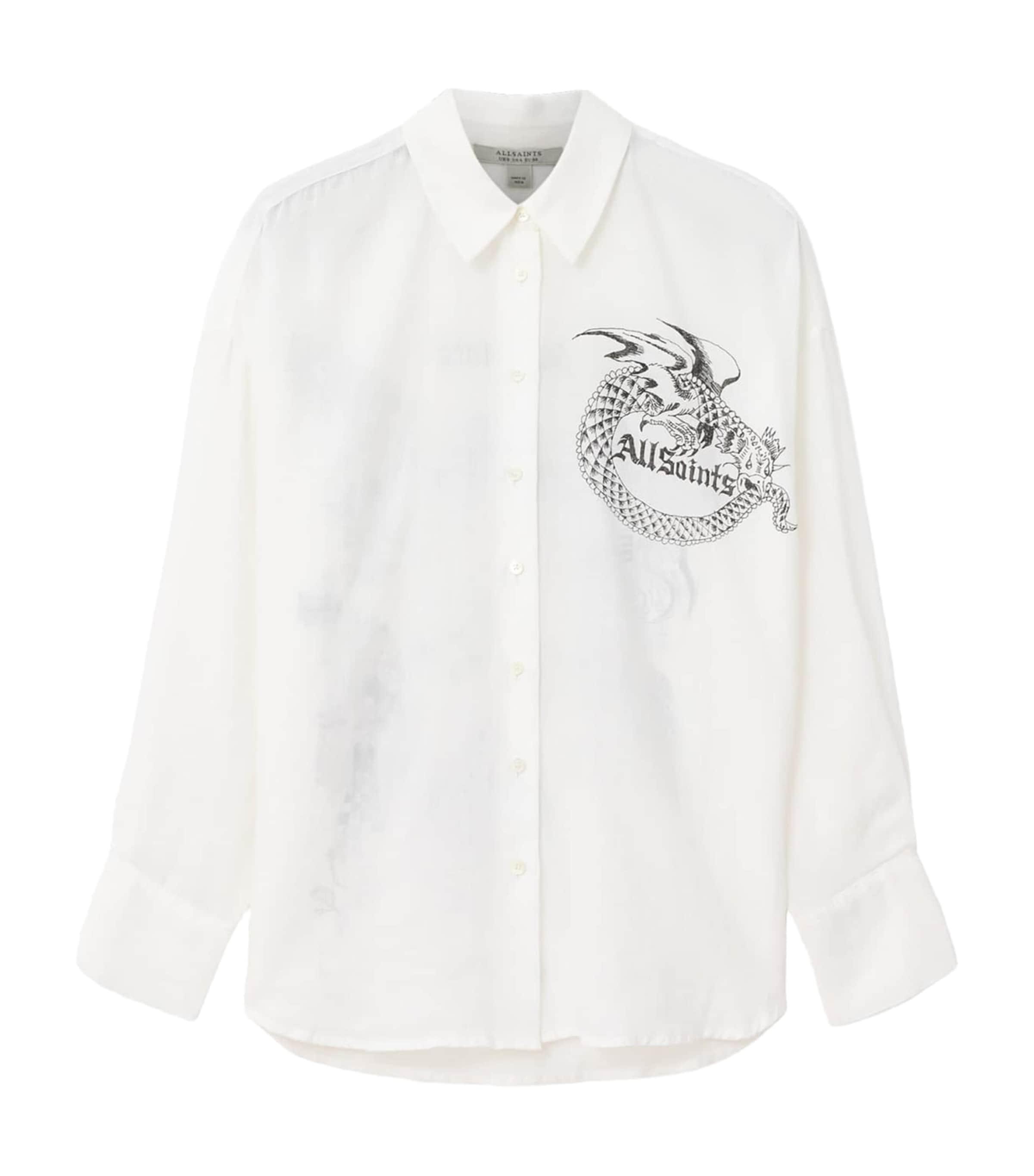 AllSaints Linen Printed Sparrow Shirt by ALLSAINTS
