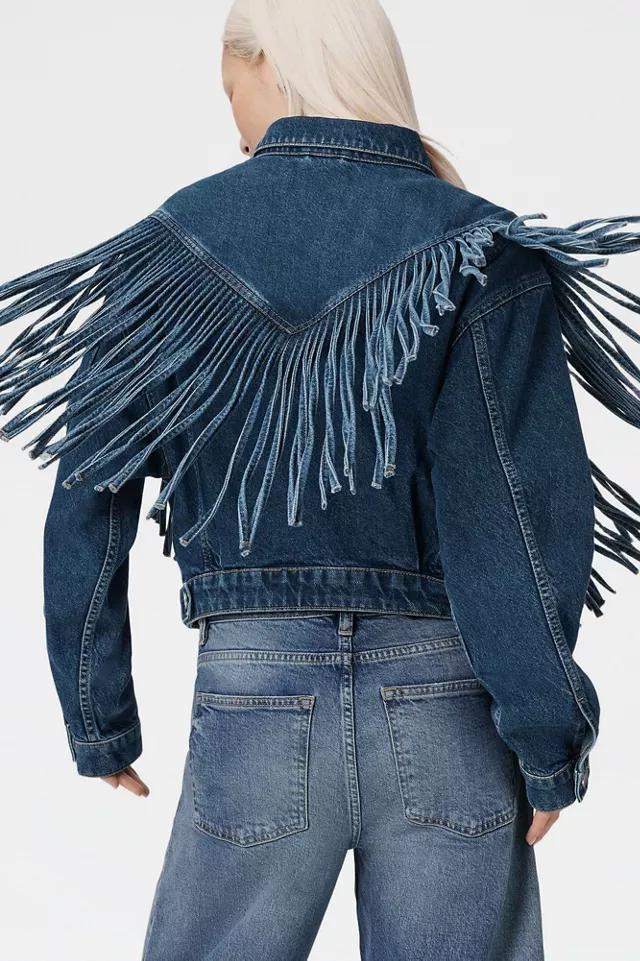 AllSaints Marlene Western Tassel Denim Jacket by ALLSAINTS
