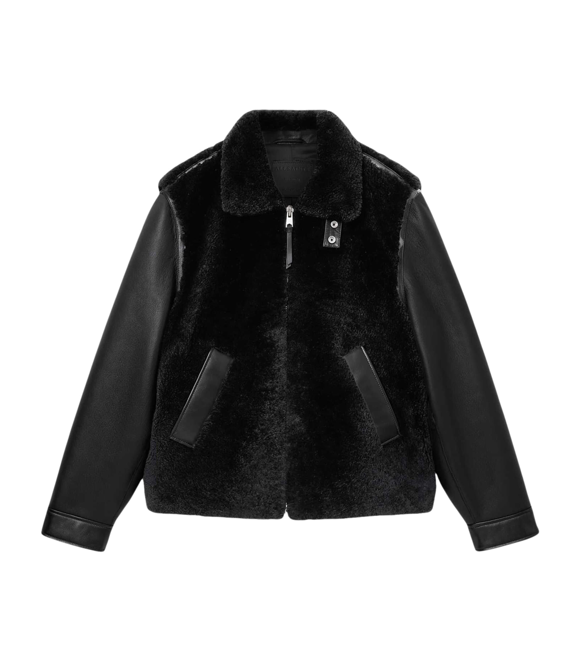 AllSaints Shearling-Leather Conyer Jacket by ALLSAINTS