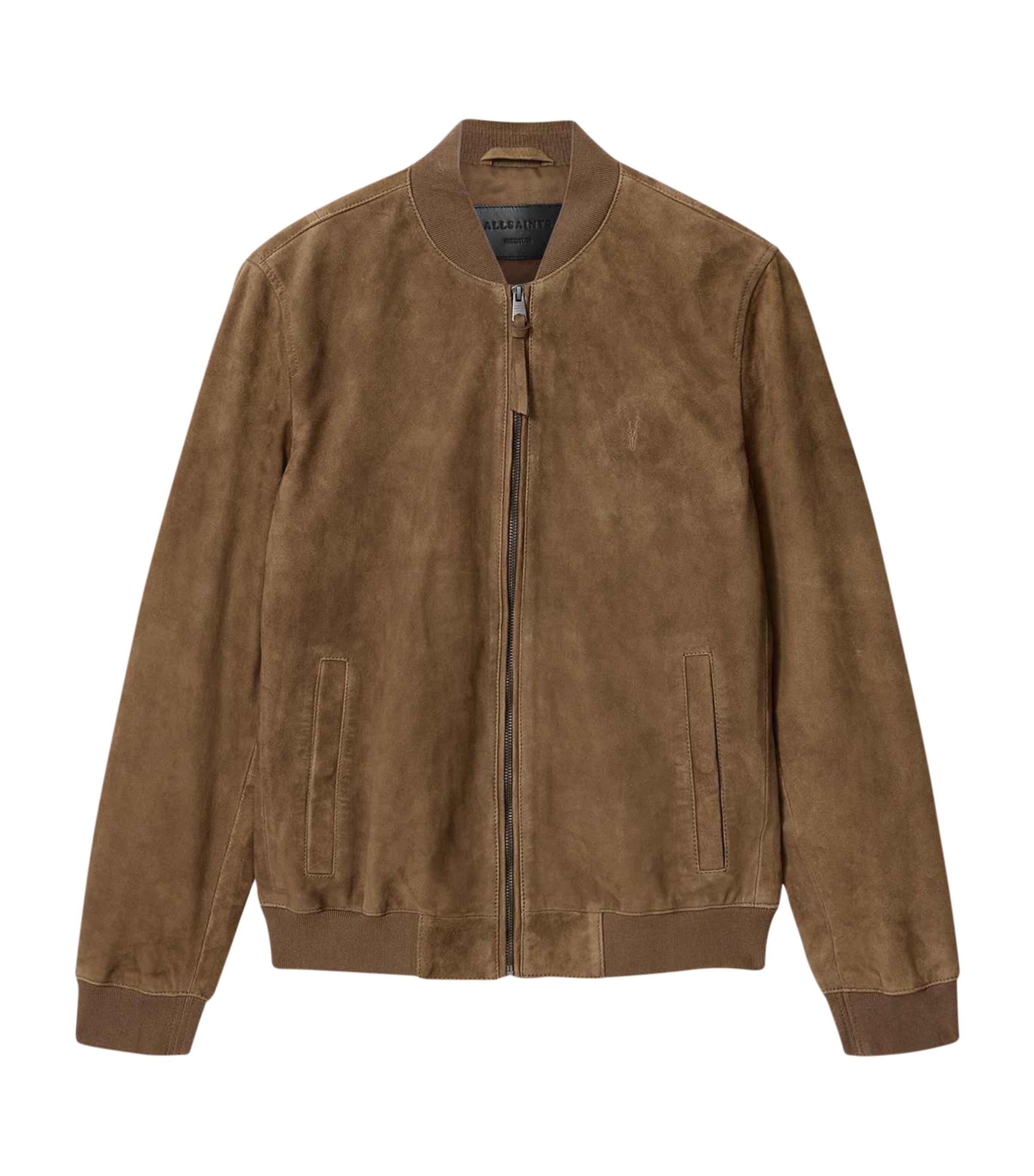 AllSaints Suede Morten Bomber Jacket by ALLSAINTS