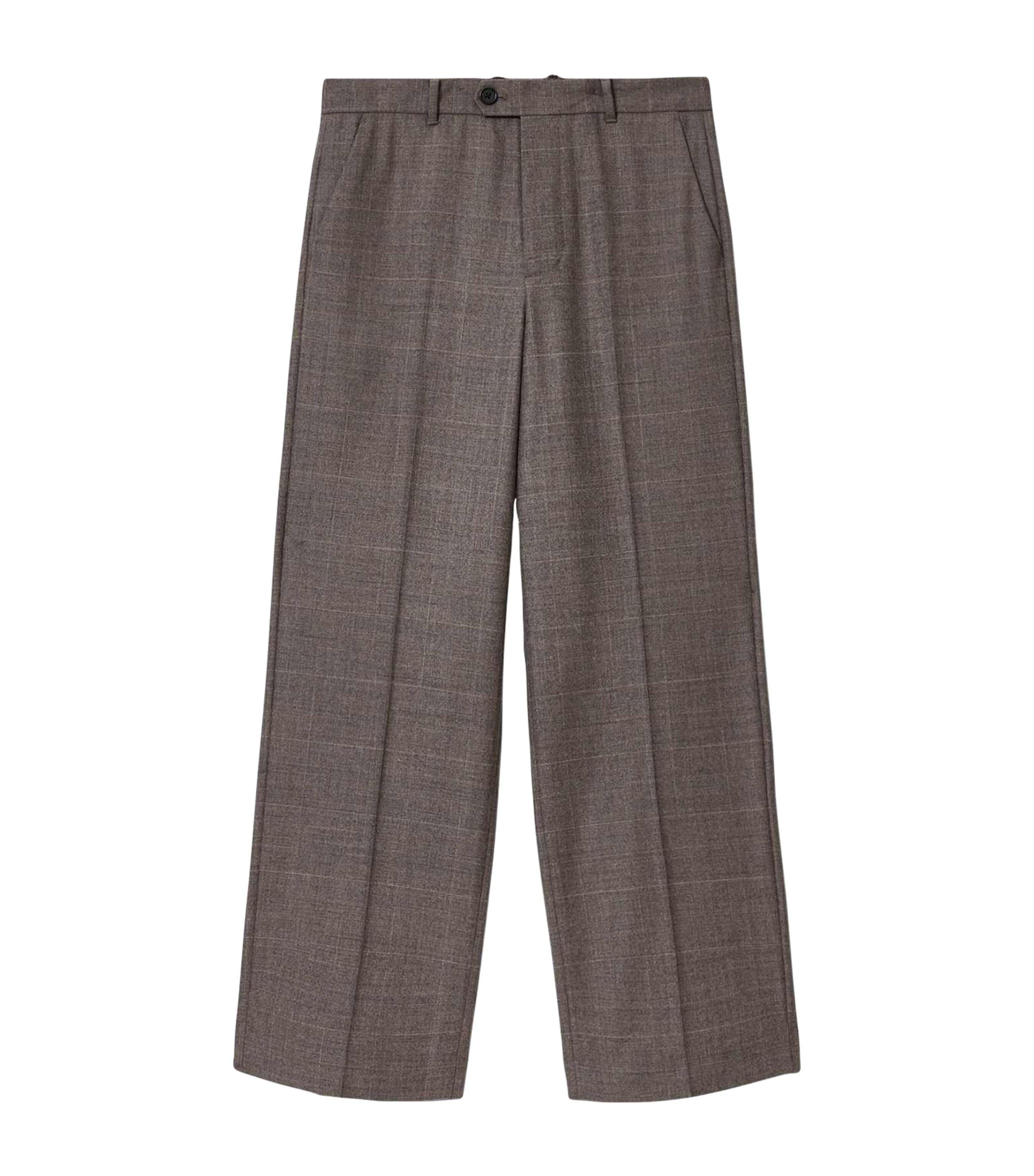 AllSaints Wool-Blend Check Clover Trousers by ALLSAINTS